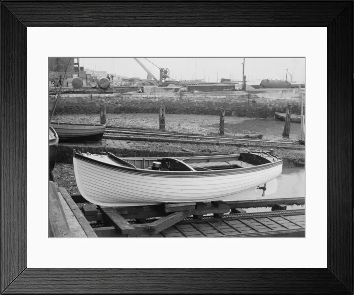 Framed Print : Mitcham launch, 1913. Creator: Kirk & Sons of Cowes Framed Print : Mitcham launch, 1913. Creator: Kirk & Sons of Cowes