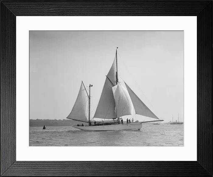 Framed Print : The 60 ft ketch Linth, 1912. Creator: Kirk & Sons of Cowes Framed Print : The 60 ft ketch Linth, 1912. Creator: Kirk & Sons of Cowes