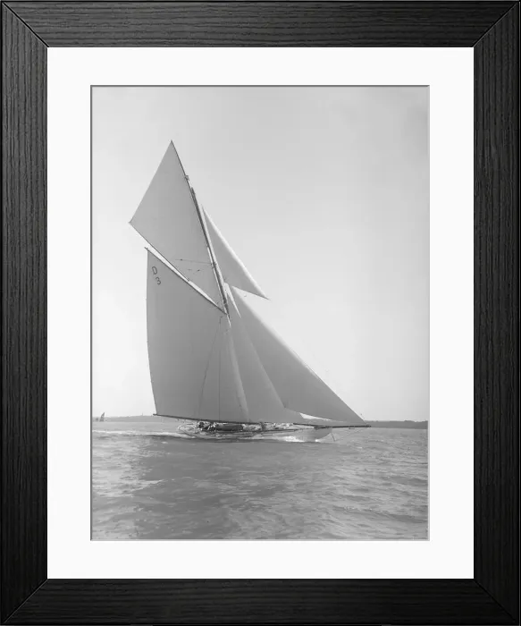 Framed Print : The magnificent 15 Metre sailing yacht Jeano, 1911. Creator: Kirk & Sons of Cowes Framed Print : The magnificent 15 Metre sailing yacht Jeano, 1911. Creator: Kirk & Sons of Cowes
