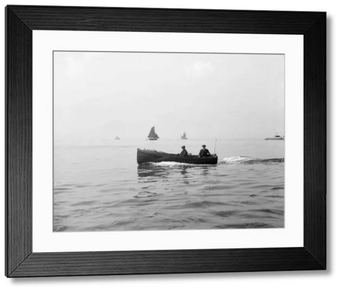 Framed Print : Wolseley motor launch under way, 1914. Creator: Kirk & Sons of Cowes Framed Print : Wolseley motor launch under way, 1914. Creator: Kirk & Sons of Cowes