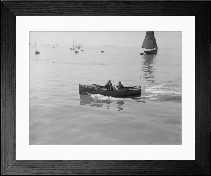 Framed Print : Wolseley motor launch under way, 1914. Creator: Kirk & Sons of Cowes Framed Print : Wolseley motor launch under way, 1914. Creator: Kirk & Sons of Cowes