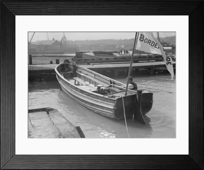 Framed Print : Mitcham launch, 1912. Creator: Kirk & Sons of Cowes Framed Print : Mitcham launch, 1912. Creator: Kirk & Sons of Cowes