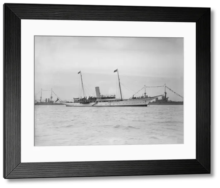 Framed Print : The steam yacht Jeanette, 1911. Creator: Kirk & Sons of Cowes Framed Print : The steam yacht Jeanette, 1911. Creator: Kirk & Sons of Cowes