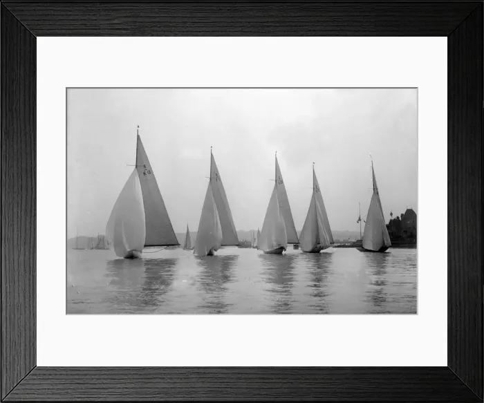 Framed Print : No wind for the 8 Metres race, 1931. Creator: Kirk & Sons of Cowes Framed Print : No wind for the 8 Metres race, 1931. Creator: Kirk & Sons of Cowes