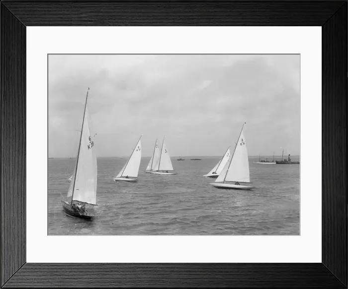 Framed Print : Start of 6 Metres race, 1925. Creator: Kirk & Sons of Cowes Framed Print : Start of 6 Metres race, 1925. Creator: Kirk & Sons of Cowes
