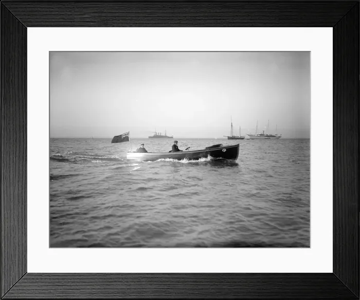 Framed Print : Wolseley motor launch, 1911. Creator: Kirk & Sons of Cowes Framed Print : Wolseley motor launch, 1911. Creator: Kirk & Sons of Cowes