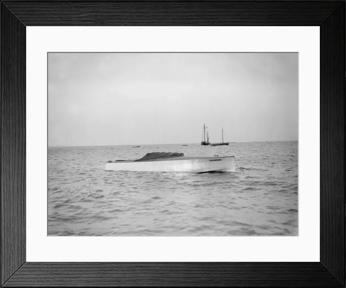 Framed Print : The hydroplane Columbine at anchor. Creator: Kirk & Sons of Cowes Framed Print : The hydroplane Columbine at anchor. Creator: Kirk & Sons of Cowes