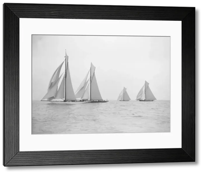 Framed Print : Group of Cruisers: Ma oona, Bloodhound, Sonya, & Creole. Creator: Kirk & Sons of Cowes Framed Print : Group of Cruisers: Ma oona, Bloodhound, Sonya, & Creole. Creator: Kirk & Sons of Cowes