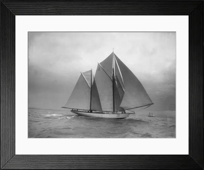 Framed Print : The 118 foot racing yacht Cariad, 1912. Creator: Kirk & Sons of Cowes Framed Print : The 118 foot racing yacht Cariad, 1912. Creator: Kirk & Sons of Cowes
