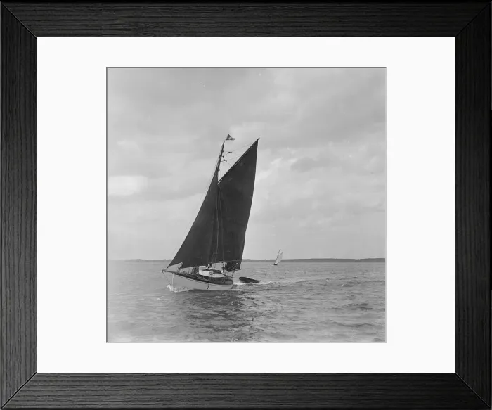 Framed Print : The 6 ton ketch Shona under sail, 1921. Creator: Kirk & Sons of Cowes Framed Print : The 6 ton ketch Shona under sail, 1921. Creator: Kirk & Sons of Cowes