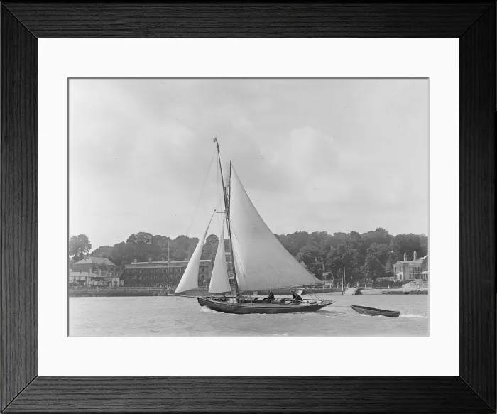 Framed Print : The 9 ton auxilary cutter Grayling with tender, 1921. Creator: Kirk & Sons of Cowes Framed Print : The 9 ton auxilary cutter Grayling with tender, 1921. Creator: Kirk & Sons of Cowes