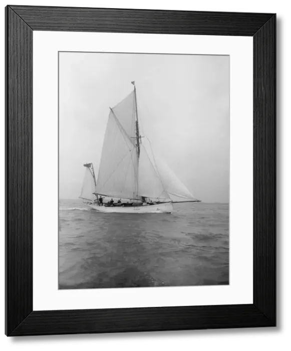 Framed Print : The yawl Colleen under way, 1912. Creator: Kirk & Sons of Cowes Framed Print : The yawl Colleen under way, 1912. Creator: Kirk & Sons of Cowes