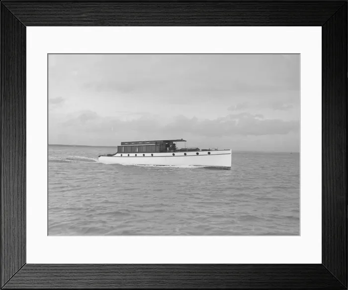 Framed Print : Cabin cruiser D. G. S. P. 1913. Creator: Kirk & Sons of Cowes Framed Print : Cabin cruiser D. G. S. P. 1913. Creator: Kirk & Sons of Cowes