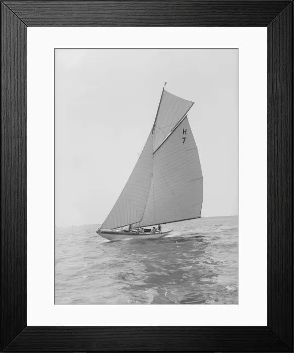 Framed Print : The 8 Metre Garraveen (H7), 1914. Creator: Kirk & Sons of Cowes Framed Print : The 8 Metre Garraveen (H7), 1914. Creator: Kirk & Sons of Cowes