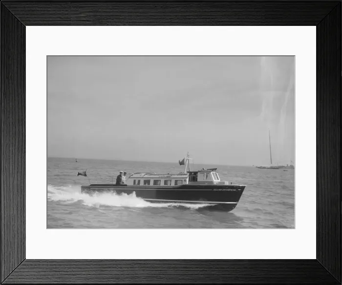 Framed Print : The motor boat Island Enterprise, S. I Framed Print : The motor boat Island Enterprise, S. I