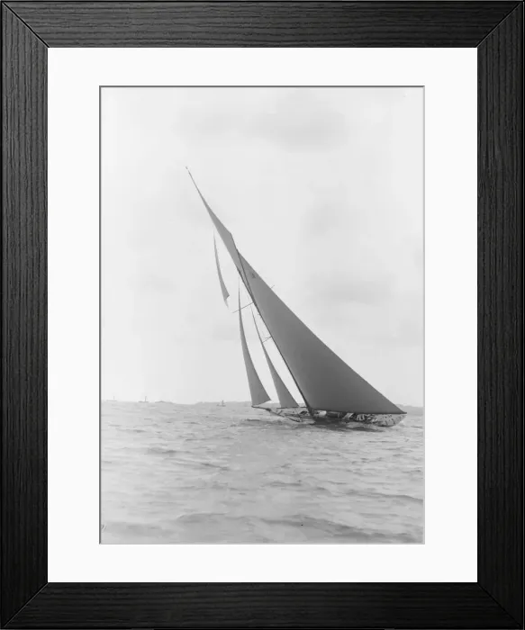 Framed Print : The 15 Metre class sailing yacht Paula III, heeling on windward leg, 1913. Creator Framed Print : The 15 Metre class sailing yacht Paula III, heeling on windward leg, 1913. Creator