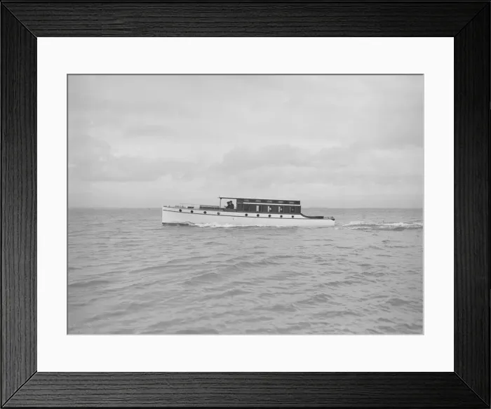 Framed Print : Cabin cruiser D. G. S. P. 1913. Creator: Kirk & Sons of Cowes Framed Print : Cabin cruiser D. G. S. P. 1913. Creator: Kirk & Sons of Cowes