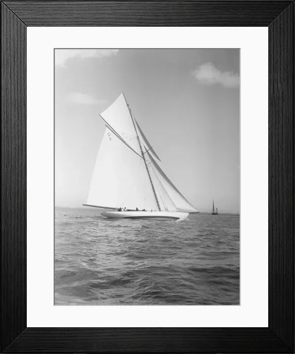 Framed Print : The 15 Metre sailing yacht Jeano, 1911. Creator: Kirk & Sons of Cowes Framed Print : The 15 Metre sailing yacht Jeano, 1911. Creator: Kirk & Sons of Cowes