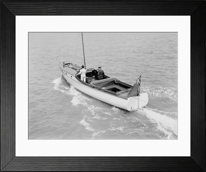 Framed Print : The cabin cruiser Minnehaha, 1914. Creator: Kirk & Sons of Cowes Framed Print : The cabin cruiser Minnehaha, 1914. Creator: Kirk & Sons of Cowes