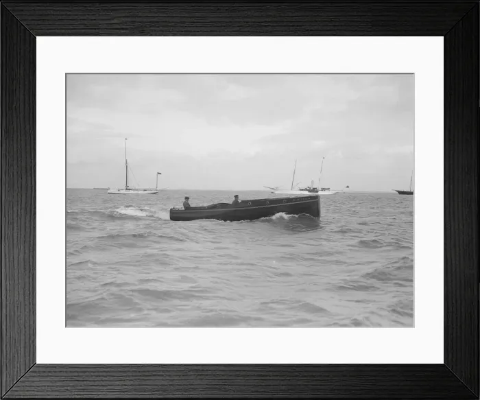 Framed Print : Motor launch Nitsu under way, 1912. Creator: Kirk & Sons of Cowes Framed Print : Motor launch Nitsu under way, 1912. Creator: Kirk & Sons of Cowes