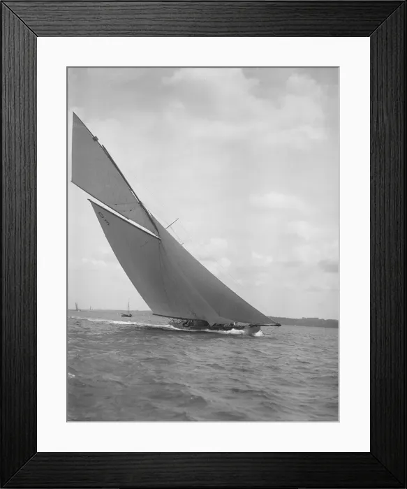 Framed Print : The 15 Metre sailing yacht Jeano making good headway, 1911. Creator: Kirk & Sons of Cowes Framed Print : The 15 Metre sailing yacht Jeano making good headway, 1911. Creator: Kirk & Sons of Cowes