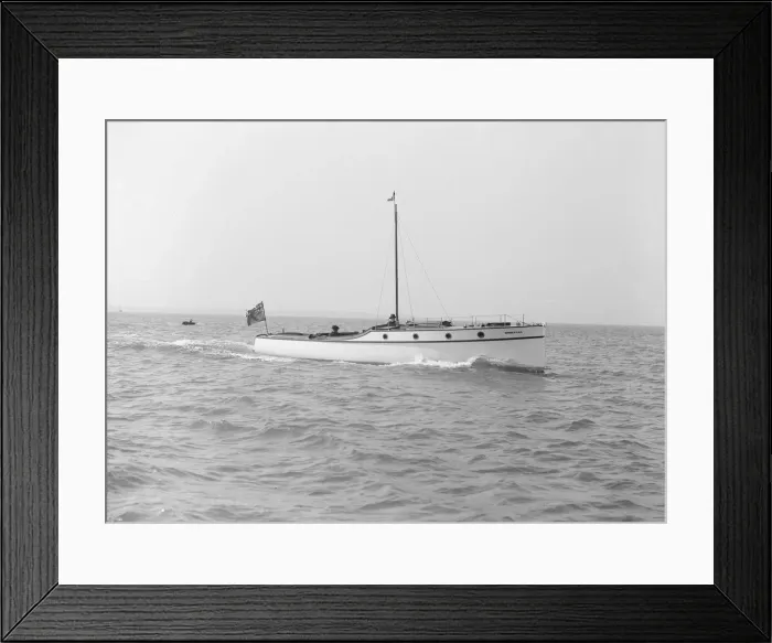 Framed Print : The cabin cruiser Minnehaha, 1914. Creator: Kirk & Sons of Cowes Framed Print : The cabin cruiser Minnehaha, 1914. Creator: Kirk & Sons of Cowes