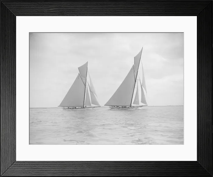 Framed Print : The 19-metre class Norada & Mariquita racing close-hauled, 1913. Creator Framed Print : The 19-metre class Norada & Mariquita racing close-hauled, 1913. Creator