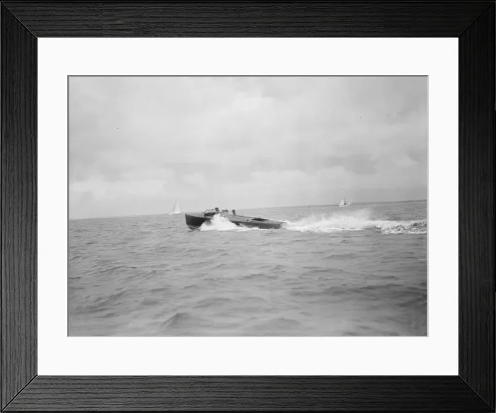 Framed Print : Motor launch, 1932. Creator: Kirk & Sons of Cowes Framed Print : Motor launch, 1932. Creator: Kirk & Sons of Cowes