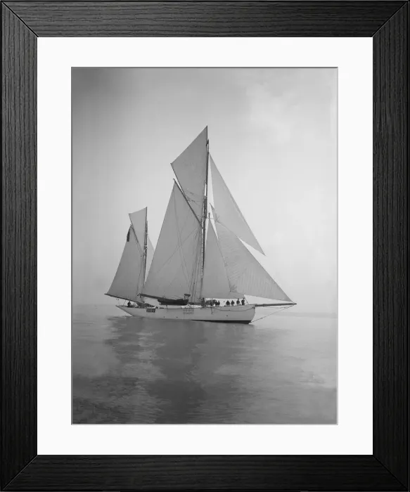 Framed Print : The 134 ton ketch Lavengro under sail, 1911. Creator: Kirk & Sons of Cowes Framed Print : The 134 ton ketch Lavengro under sail, 1911. Creator: Kirk & Sons of Cowes