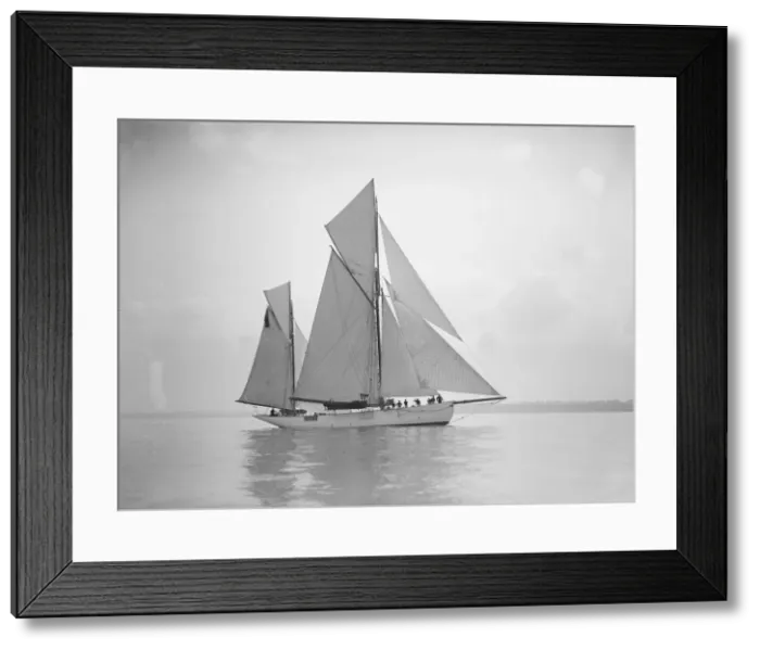 Framed Print : The 134 ton ketch Lavengro under sail, 1911. Creator: Kirk & Sons of Cowes Framed Print : The 134 ton ketch Lavengro under sail, 1911. Creator: Kirk & Sons of Cowes