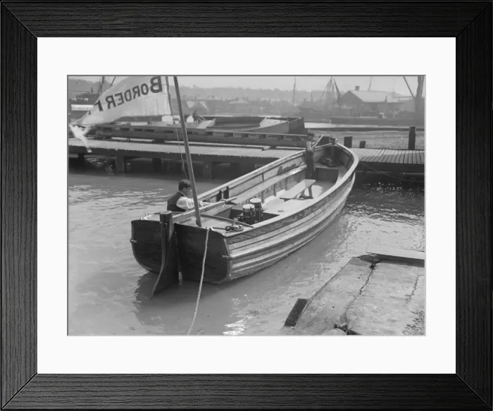 Framed Print : Mitcham launch, 1912. Creator: Kirk & Sons of Cowes Framed Print : Mitcham launch, 1912. Creator: Kirk & Sons of Cowes
