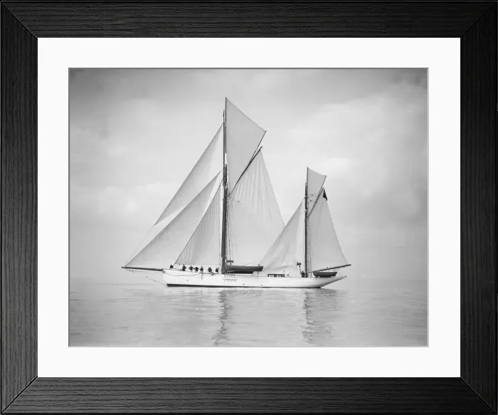 Framed Print : The 134 ton ketch Lavengro under sail, 1911. Creator: Kirk & Sons of Cowes Framed Print : The 134 ton ketch Lavengro under sail, 1911. Creator: Kirk & Sons of Cowes