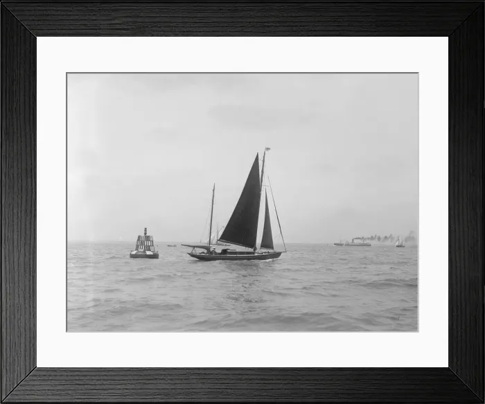 Framed Print : The ketch The Nun under sail, 1922. Creator: Kirk & Sons of Cowes Framed Print : The ketch The Nun under sail, 1922. Creator: Kirk & Sons of Cowes