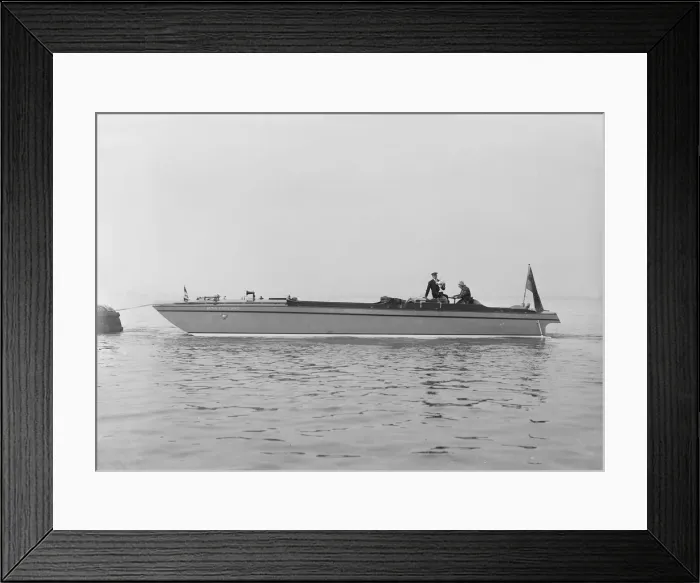 Framed Print : Sea sled Miss England at mooring, 1922. Creator: Kirk & Sons of Cowes Framed Print : Sea sled Miss England at mooring, 1922. Creator: Kirk & Sons of Cowes