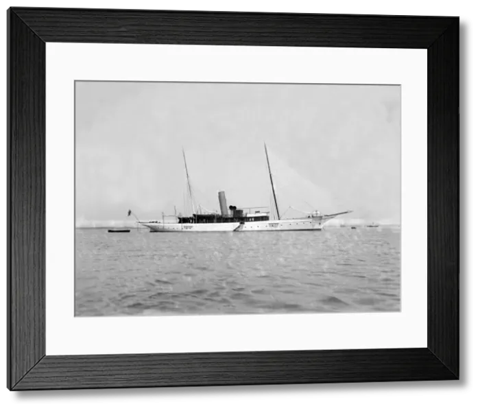 Framed Print : The steam yacht Grainaig at anchor. Creator: Kirk & Sons of Cowes Framed Print : The steam yacht Grainaig at anchor. Creator: Kirk & Sons of Cowes