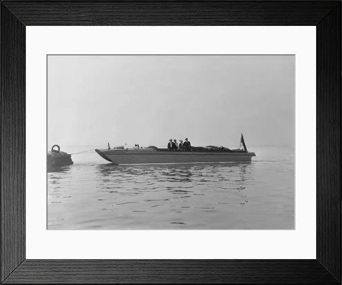 Framed Print : Sea sled Miss England at mooring, 1922. Creator: Kirk & Sons of Cowes Framed Print : Sea sled Miss England at mooring, 1922. Creator: Kirk & Sons of Cowes