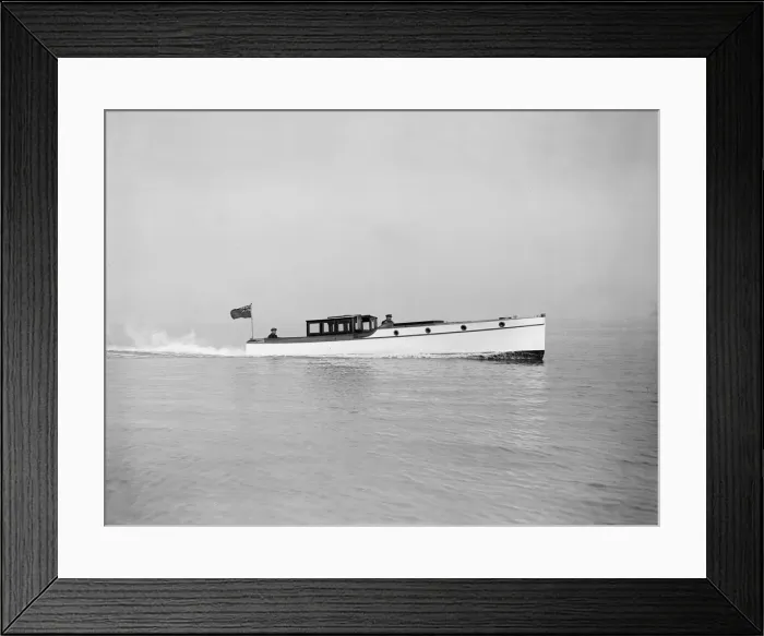 Framed Print : Austin 40ft motor launch under way, 1912. Creator: Kirk & Sons of Cowes Framed Print : Austin 40ft motor launch under way, 1912. Creator: Kirk & Sons of Cowes