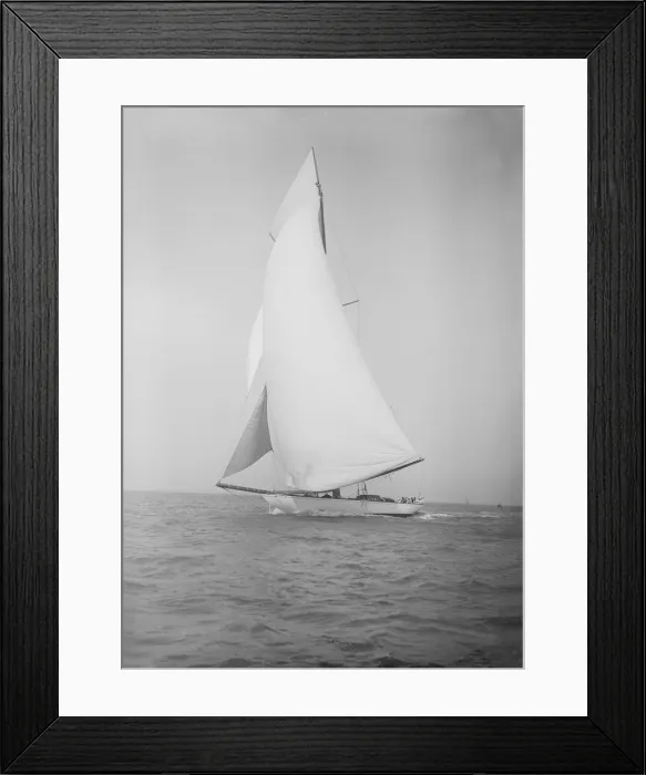 Framed Print : The 19-metre cutter Norada sails in a following wind, 1911. Creator: Kirk & Sons of Cowes Framed Print : The 19-metre cutter Norada sails in a following wind, 1911. Creator: Kirk & Sons of Cowes
