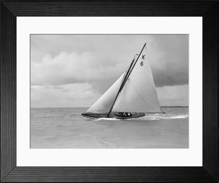 Framed Print : The 7 Metre Olympic class Quaker Girl, 1912. Creator: Kirk & Sons of Cowes Framed Print : The 7 Metre Olympic class Quaker Girl, 1912. Creator: Kirk & Sons of Cowes