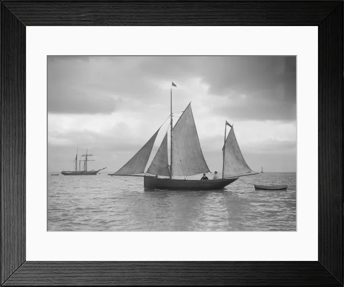 Framed Print : Yawl and tender, 1912. Creator: Kirk & Sons of Cowes Framed Print : Yawl and tender, 1912. Creator: Kirk & Sons of Cowes