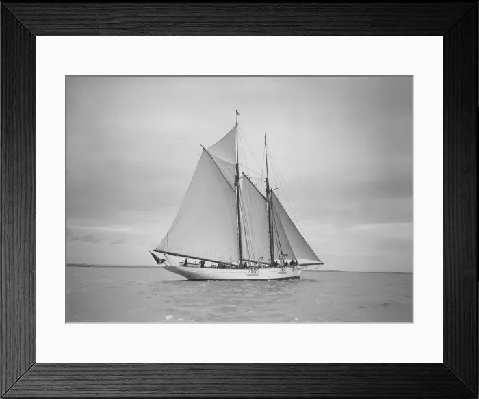 Framed Print : The schooner Esma, 1911. Creator: Kirk & Sons of Cowes Framed Print : The schooner Esma, 1911. Creator: Kirk & Sons of Cowes