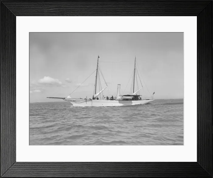 Framed Print : The steam yacht Primrose under way, 1911. Creator: Kirk & Sons of Cowes Framed Print : The steam yacht Primrose under way, 1911. Creator: Kirk & Sons of Cowes