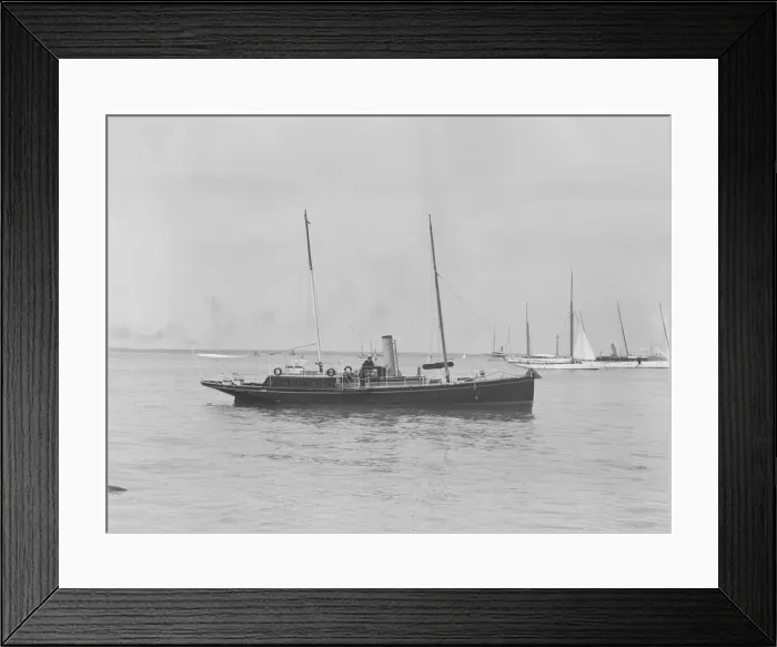 Framed Print : The steam yacht Volage under way. Creator: Kirk & Sons of Cowes Framed Print : The steam yacht Volage under way. Creator: Kirk & Sons of Cowes