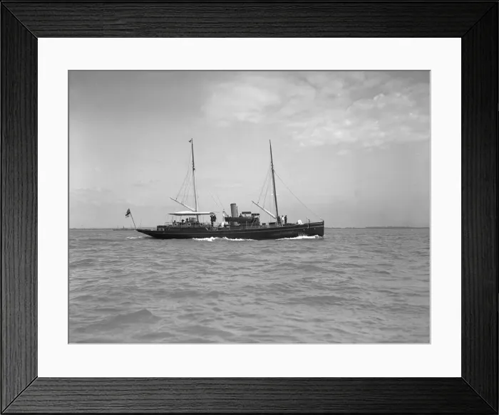 Framed Print : The steam yacht Sheilah, 1911. Creator: Kirk & Sons of Cowes Framed Print : The steam yacht Sheilah, 1911. Creator: Kirk & Sons of Cowes
