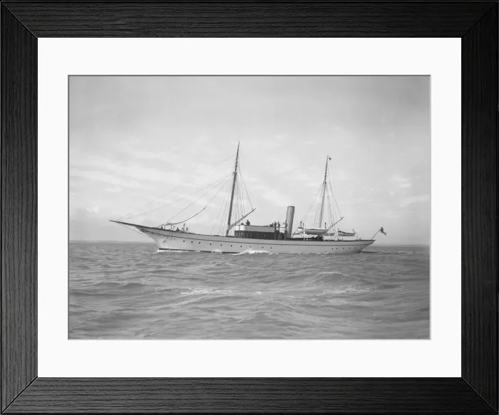 Framed Print : The steam yacht Christine under way, 1911. Creator: Kirk & Sons of Cowes Framed Print : The steam yacht Christine under way, 1911. Creator: Kirk & Sons of Cowes