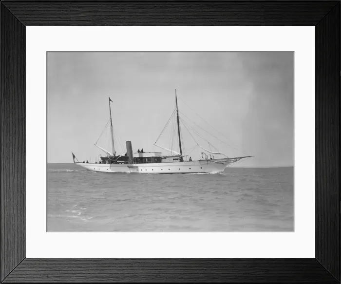Framed Print : The steam yacht Titania under way, 1911. Creator: Kirk & Sons of Cowes Framed Print : The steam yacht Titania under way, 1911. Creator: Kirk & Sons of Cowes