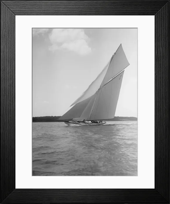 Framed Print : The 19-metre class Corona close-hauled, 1911. Creator: Kirk & Sons of Cowes Framed Print : The 19-metre class Corona close-hauled, 1911. Creator: Kirk & Sons of Cowes