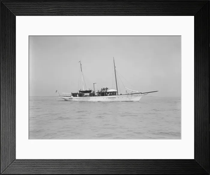 Framed Print : The steam yacht Cecilia under way, 1912. Creator: Kirk & Sons of Cowes Framed Print : The steam yacht Cecilia under way, 1912. Creator: Kirk & Sons of Cowes