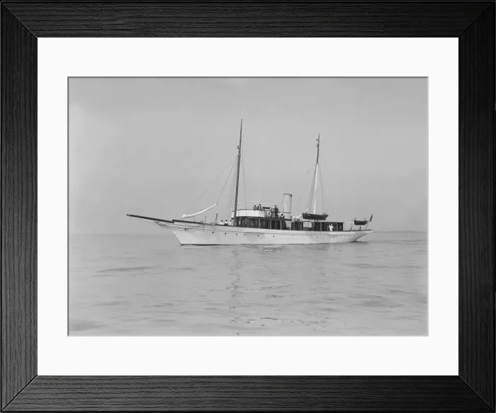 Framed Print : The steam yacht Cecilia under way, 1912. Creator: Kirk & Sons of Cowes Framed Print : The steam yacht Cecilia under way, 1912. Creator: Kirk & Sons of Cowes