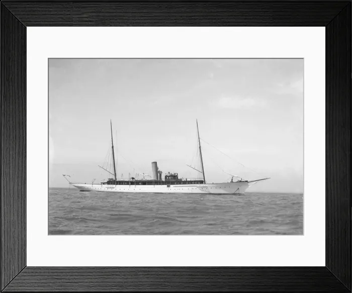 Framed Print : The 186 ton steam yacht Narcissus. Creator: Kirk & Sons of Cowes Framed Print : The 186 ton steam yacht Narcissus. Creator: Kirk & Sons of Cowes